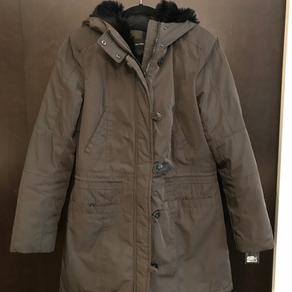 Andrew Marc Faux Fur Lined Coat